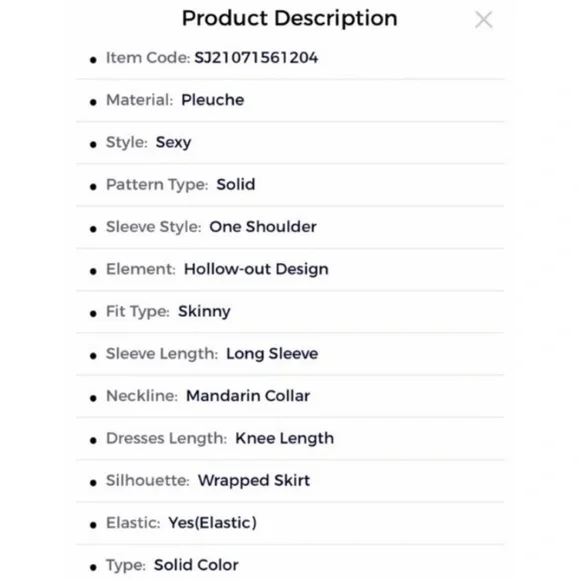 Velvet One Shoulder BodyCon Dress - Picture 7 of 7